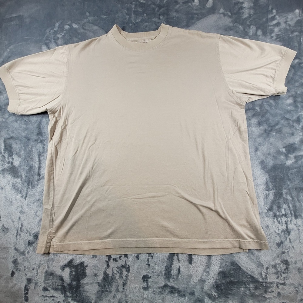 Tricots St Raphael‎ Knits Mens Tan Mercerized Cotton Short Sleeve T-Shirt Size M